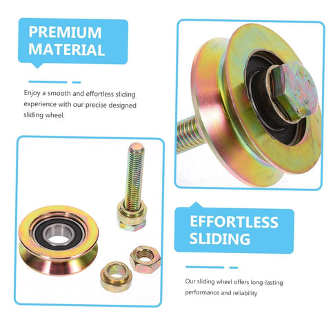 50Mm Industrial Sliding Door Roller With U Type Track Wheel For Shower Doors Heavy Duty Glass Door Hardware Easy To Install And Durable Replacement Part in close-up view with assembly parts showing steel construction.