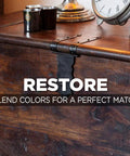 Wood Floor And Furniture Scratch Repair Kit With 4 Filler Sticks And 4 Touch Up Markers To Fix Scratches Chips And Dings Blend Colors To Match Finish Restores Worn Edges And Surfaces on wooden furniture table.