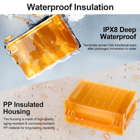 Two Pack Underground Ready Waterproof Gel Boxes With PCT 413 Insulated Gel Filled Box showing waterproof and PP housing features
