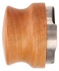 53mm Stainless Steel Coffee Distributor And Espresso Tamper Featuring Quick Depth Adjustment And Comfort Contoured Beech Handle side view