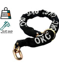 Ultra Security Chain Beefy Heavy Duty Four Foot By Half Inch Hardened Alloy Steel Links With 63.3 HRC Surface Hardness Galvanized And Nylon Sleeve
