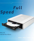 Plug And Play USB 3.2 Enclosure For 5.25 Inch Blu Ray DVD CD Optical Drives External Kit To Burn And Read Blu Ray DVD And CD Supports SATA I II 5.25 Inch Drives Turns Any Computer Into A Blu Ray Burner, white aluminum case with disc tray