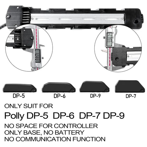 Ebike Battery Base Mounting Plate Bracket With 5 Pin Connector, Polly DP-5 DP-6 DP-7 DP-9, No Space for Controller