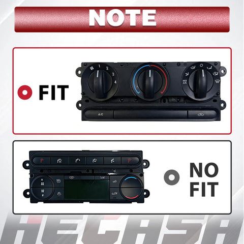 Two Ford F-150 dash radio bezels; top: three-knob climate control; bottom: LCD display panel labeled NO FIT