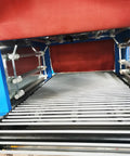 Interior view of No Fuss Thermal Heat Shrink Packaging Machine Tunnel with digital temp control and conveyor rollers.