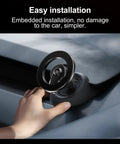 Magnetic Phone Mount For Tesla Model Y Juniper 2024 To 2026 And Model 3 Highland Hidden Dashboard Design being installed