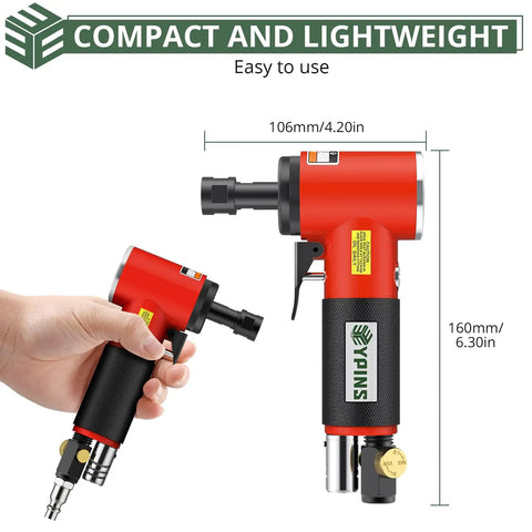 Upgraded Air Angle Grinder 90 Degree Right Angle Die Grinder At 20000 Rpm for precision use with heavy duty accessory kit.