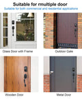Keyless Entry Door Lock With Keypad And Handle Set on various doors for front door, auto lock, matte black, digital password pad