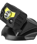 Rechargeable LED Headlamp Replacement Light for Matrix Full Brim Hard Hat, close-up view of clip-on design and spotlight