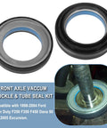 Straight Shot Heavy Duty Front Axle Vacuum Knuckle And Tube Seal Kit For 1998 To 2004 Ford F250 F350 F450 F550 Excursion Dana Fifty Sixty, rubber seals.