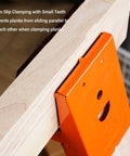 Heavy Duty Cut Off Saw Horse Brackets 2 Pack Cold Rolled Steel Mechanical Workbench Jacks with Non Slip Teeth clamping wood securely.