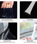 Collage of Nano Tape 3 Rolls Double Sided Adhesive Tape Transparent Traceless Sticky Tape Removable Washable Reusable in use.