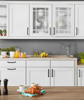 Kitchen with Two Pack Center To Center 128mm Matte Nickel Brushed Finish Cabinet Pulls for cabinets and dressers, zinc alloy handles.