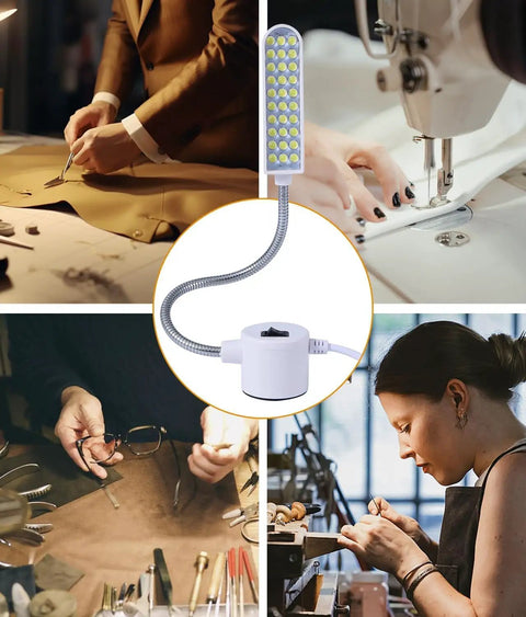 30 LED Sewing Machine Light With Flexible Gooseneck And Magnetic Mount for crafting and sewing tasks
