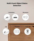 P100 2 In 1 Door And Window And Vibration Sensor With Thread Zigbee And Matter Compatibility For Apple Home Assistant Google Home Alexa SmartThings White on door