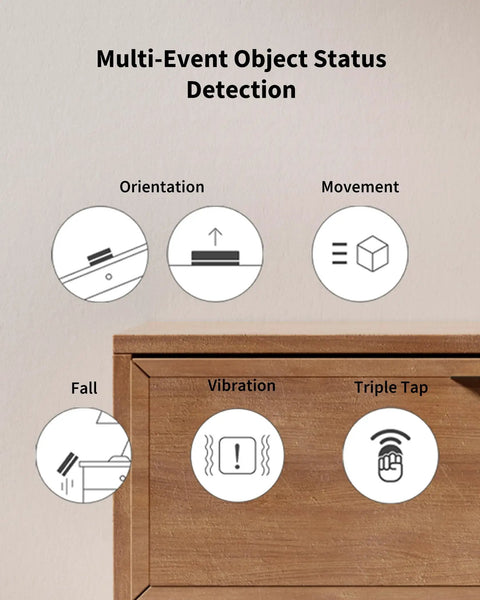 P100 2 In 1 Door And Window And Vibration Sensor With Thread Zigbee And Matter Compatibility For Apple Home Assistant Google Home Alexa SmartThings White on door