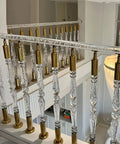 Slick Transparent Acrylic Balusters For Inside Stairs And Deck Railings Featuring Hella Tough Metal Brackets and Flex Install Posts.