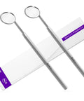 Dope Multi Use Dental Mirror 6.5 Inch Stainless Steel With Non Slip Handle For Teeth Care Lash Extensions And Pet Inspections Rust Resistant Easy Reach Grooming Tool For Home And Pros, two-piece set