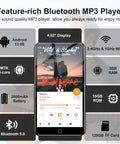 144GB Android 13 MP3 Player With Bluetooth And WiFi, 4 inch touchscreen features and specifications display