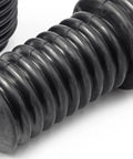 Close-up of heavy duty black weatherproof Steering Rack Boots Pair For Polaris Ranger Crew XP 400 500 570 700 800 900 1000 5412012 5412013