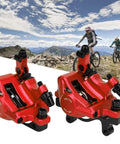Rock Solid Top Tier Hydraulic Disc Brake Set Featuring Two Way Paddle Levers And Sturdy Aluminum Alloy Calipers for mountain bike
