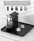 Espresso machine on Silicone Coffee Mat 16 By 16 Inch Waterproof Heat Resistant Bar Mat For Espresso Machines Station Accessories No Slip Dish Drying Mat Kitchen Counter Black Home Decor Essentials.