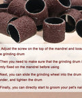 Dog Nail Grinder Replacement Kit 26 Pack With Sanding Drums And 80 Grit And 120 Grit Bands For Pet Nail Smoothing