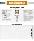 Size C 3 To 4 Point 5 Gallon Shop Vac Bags High Efficiency Dust Collection Replacement Pack VF3501 23738 size information