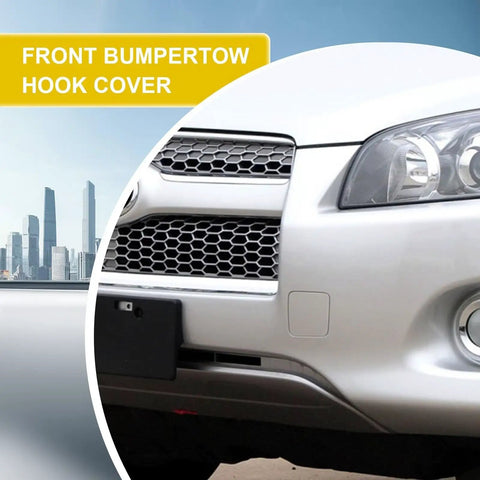 Toyota RAV4 Front Bumper Tow Hook Cover Silver Replacement 2012 2013 7th Gen Models 53286 0R040 53285 0R040