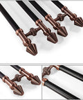 Red Copper Sliding Barn Door Handle Set For Wood Doors, Two-Side Push Pull Bar Handle, Interior And Exterior Round Design