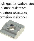 30 Pcs 3030 Series Sliding T Nuts M6 Thread For 8mm T Slot Aluminum Extrusion Profile Hammer Head Style in carbon steel