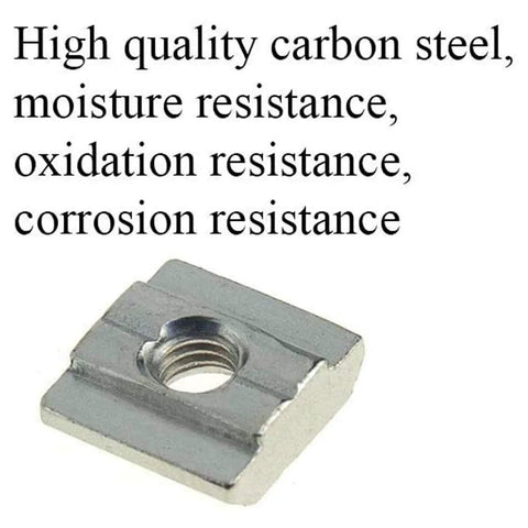 30 Pcs 3030 Series Sliding T Nuts M6 Thread For 8mm T Slot Aluminum Extrusion Profile Hammer Head Style in carbon steel