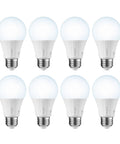Zigbee A19 Daylight LED Light Bulbs, 8 Pack, 60W Equivalent, Hub Required, Works With SmartThings And Echo Devices