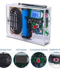 DIY FM Radio Kit 76 108 MHz With LCD Display Digital Radio Module Headphone Jack Rechargeable Soldering Practice Project