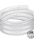 Flexible Wire Reinforced PVC Hose 1.5 Inch ID 25ft Clear Tubing With Spiral Steel Reinforcement for heavy duty use