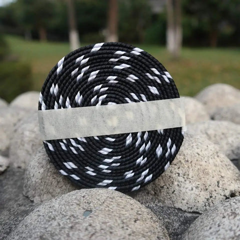 Durable Sageo Wrapping Cord For Katana Wakizashi Tanto Dope Black And White Synthetic Silk Hanging Cord 300 Centimeters Long 118 Inches