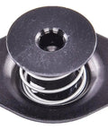 Quick Release Quarter Turn Fasteners Secure Panel Mounting 7/16 Inch Shank 3/4 Inch Hex Drive Flush Black Snap Lock with spring mechanism