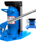 Premium Hydraulic Toe Jack Lift 20 Ton 44000 Lbs Heavy Duty Steel Auto Tool showing handle and hydraulic cylinder close-up.
