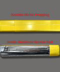Premium Arc Stick Electrodes 3/32 Inch wrapped in yellow shrink wrap and aluminum vacuum seal.