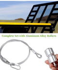 Lift Cable Replacement Kit For Trailer Gate Assist With EZ Spring Clips, Aluminum Alloy Rollers, Pins And Washers.