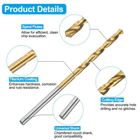 Beefy Tap And Drill Bit Set For Metalwork 4 40 UNC Taps Plus 2 3mm Drill Bits, titanium and uncoated, with spiral flutes and universal shank