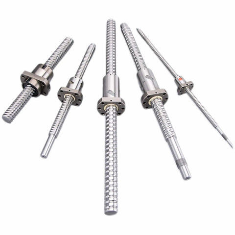 Dual Nut Ball Screw Assembly With 20mm Lead For CNC And 3D Printers, Bearing Steel Construction, multiple sizes visible