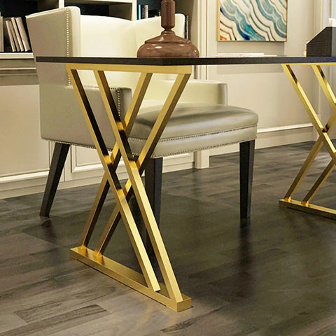 Heavy Duty Metal Table Legs Rock Solid Frame For Office Desks And Bar Counters Rust Proof Wrought Iron Desk Supports Durable Coated Finish Built To Handle Serious Weight Loads Daily in a modern office setting.
