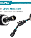 Close-up of magnetic nut in the All In One 31 Piece Magnetic Nut Driver Set With Impact Bits Metric And SAE Nut Drivers.
