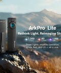 ArkPro Lite Flat Pocket Flashlight With 1200 Max Lumens Rechargeable USB C White LED Red Light And 365 Nm UV Light shown outdoors