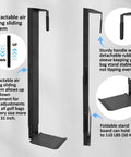 Wall Mount Golf Bag Holder With Retractable Air Spring Slide System Space Saving Garage Organizer showing features and capacity