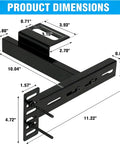Heavy Duty Adjustable Headboard Brackets For Bed Frame Universal Wall Mount Hardware With Footboard Extension Built Rock Solid Easy Zero Hassle Install For Queen King Full Sizes Set Of Two dimensions illustration showing measurements.