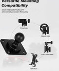 Versatile mounting compatibility for Badass Two Pack Four Hole AMPS Dashboard Mount With 20MM Ball And Complete Hardware Kit.