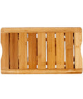 Top view of Sturdy Bamboo Shower Bench Seat With Storage Shelf Organizer Waterproof Bathroom Chair For Shower Tub And Balcony