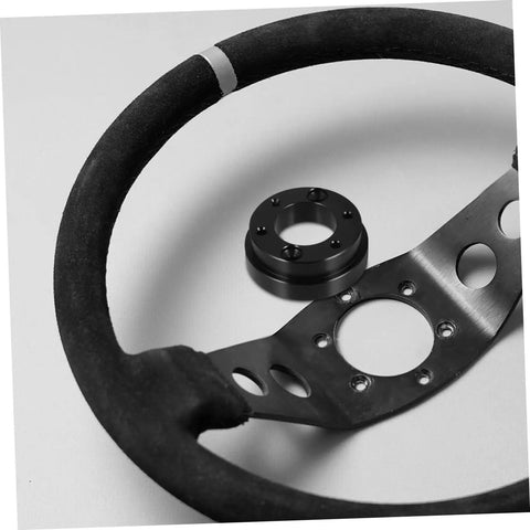 Black racing wheel adapter plate for cars one set easy install boost comfort and control fits various steering wheels car mod accessory for street and track